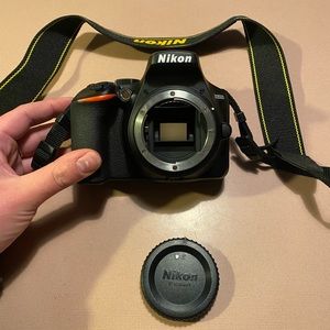 Nikon D3500 DSLR Camera with 18-55mm and 70-300mm Lenses - Black.